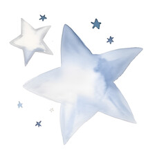 Watercolor Teddy Bear Boy Blue Color Clipart Element Printable Commercial Use