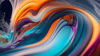 World of mesmerizing abstract patterns and colors, capturing the essence of fluid motion and energy. Generative AI