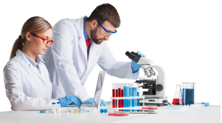 Young scientist doing some research