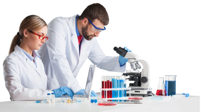 Young scientist doing some research