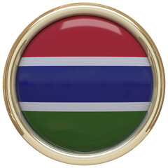Badge with the flag of Gambia isolated on transparent background