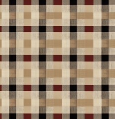 Seamless abstract tartan plaid pattern, Ideal for printing onto fabric and paper or decoration, created by generative AI