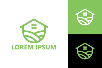 Agriculture house logo template design vector