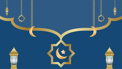 arabic elegant luxury ornamental islamic background with islamic pattern border and decorative hanging ornament