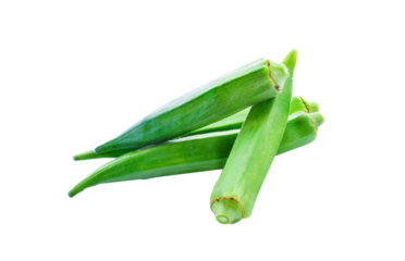 fresh okra isolated on transparent png