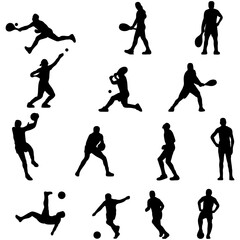 silhouettes of various sports