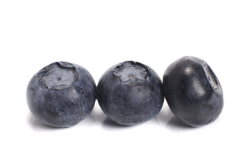Ripe blueberry isolated on white, healthy food, diet concept