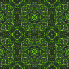 Green crystal diamond glass kaleidoscope mosaic prism pattern 3d seamless backdrop