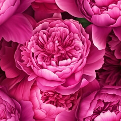 Beautiful pink peony flowers close up, Generative AI, generative artificial intelligence
