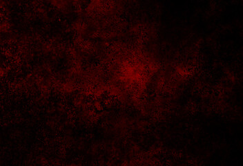 Red grunge background with scratches and cracks. Texture, wall, concrete texture background with space
