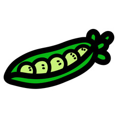 pea filled outline icon style