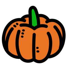 pumpkin filled outline icon style