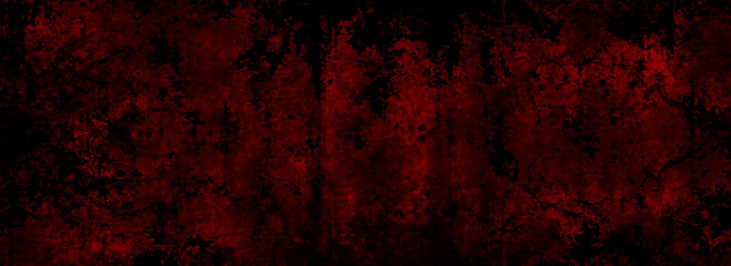 Red grunge background with scratches and cracks. Texture, wall, concrete texture background with space