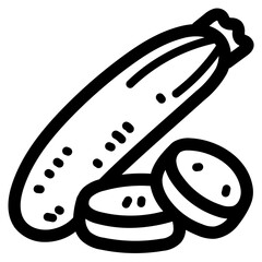 zucchini line icon style