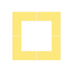 Yellow Geometric Square