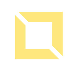 Yellow Geometric Square