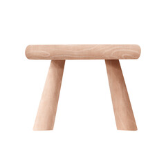 Old chair wood stool decoration watercolor