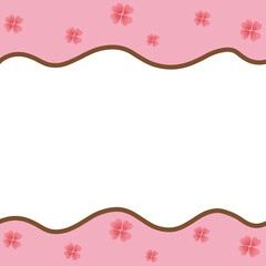 pink background with flower hearts