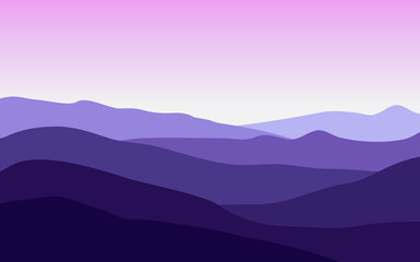 Vector landscape minimalist modern simple aesthetic, natural feel