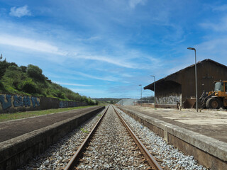 Fototapeta na wymiar railway in Óbidos