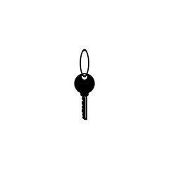 House key icon isolated on white background 