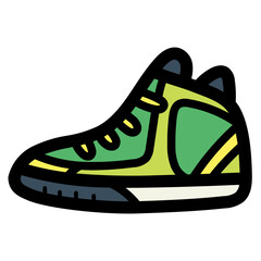 shoes filled outline icon style