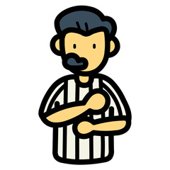 referee filled outline icon style