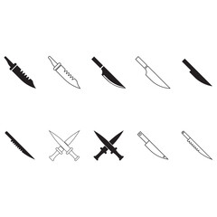 knife icon vector