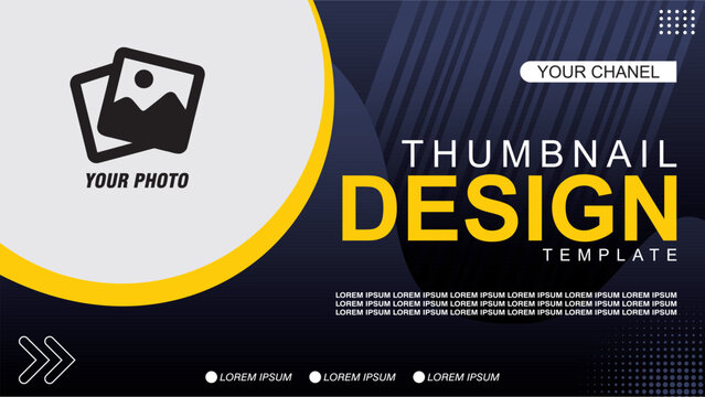 Fully editable video thumbnail design to open video tutorials. Thumbnails are suitable for business and webinars. with simple colors