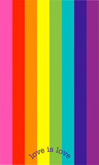 Rainbow gradient Pride Banner. LGBT Flag Wave. Happy Pride Month Vector Illustration. funny drawing pattern. Poster or t-shirt textile graphic design. wallpaper, wrapping paper.