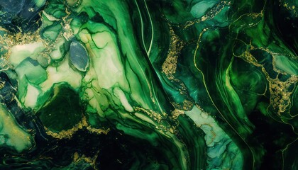 Fototapeta na wymiar Abstract liquid green luxury marble texture, premium background