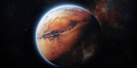 Obraz na płótnie Canvas Red planet Mars. Generative AI