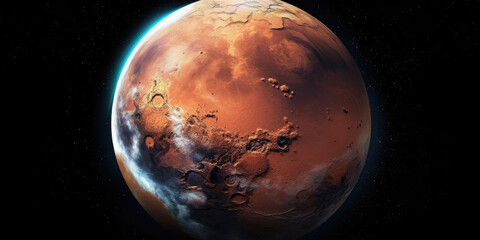 Obraz na płótnie Canvas Red planet Mars. Generative AI