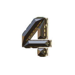 Metalic Sci-fi 3D Alphabet or PNG Letters