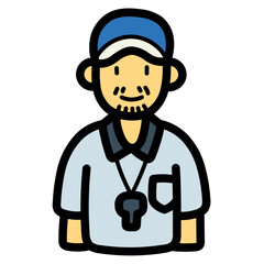 coach filled outline icon style