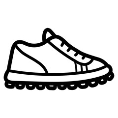 golf shoes line icon style