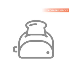 Bread toaster line vector icon. Toasted bread outlined symbol.