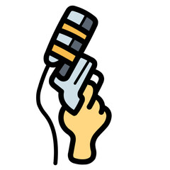 starting gun filled outline icon style