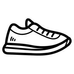 running shoe line icon style