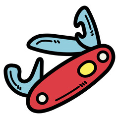 swiss army knife filled outline icon style