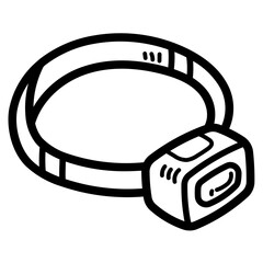 headlamp line icon style