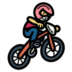 bmx filled outline icon style