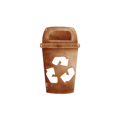 Garbage Container Brown