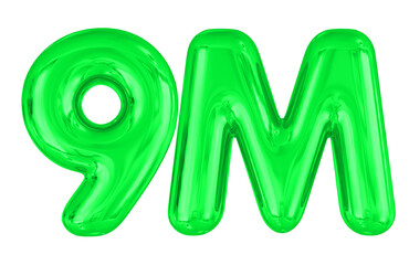 9K Follower Green Balloons