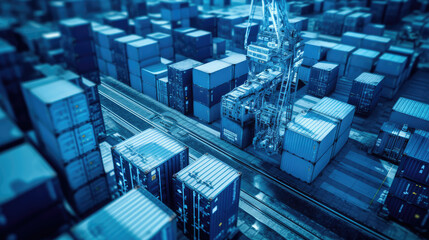 Obraz premium Generative ai illustration of Logistics and transportation.