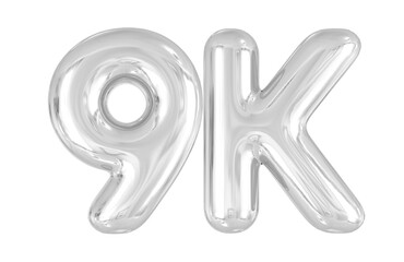 9K Follower Silver Balloons