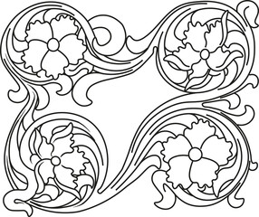 pattern sheridan carving style for leather carving tools