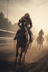 Horse racing, generated ai