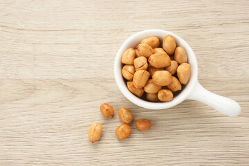 Kacang Goreng Bawang, made from peanuts with garlic and salt. Indonesian traditional snack
