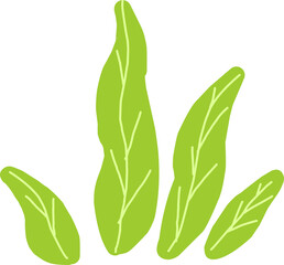 Leaf and grass element icon